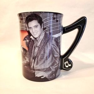 Elvis Presley Mug Pink Cadillac with Music Note Handle 16 oz